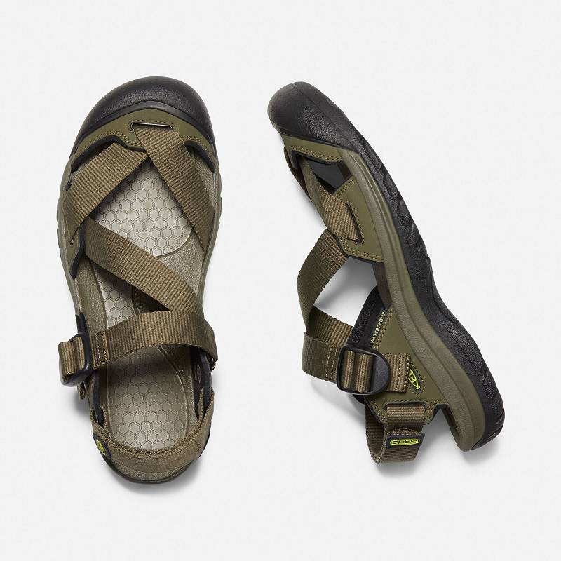 Keen Zerraport II Trekkingsandalen Herren DE-07468 Dark Olive/Black - Keen Herrenschuhe Olivgrün